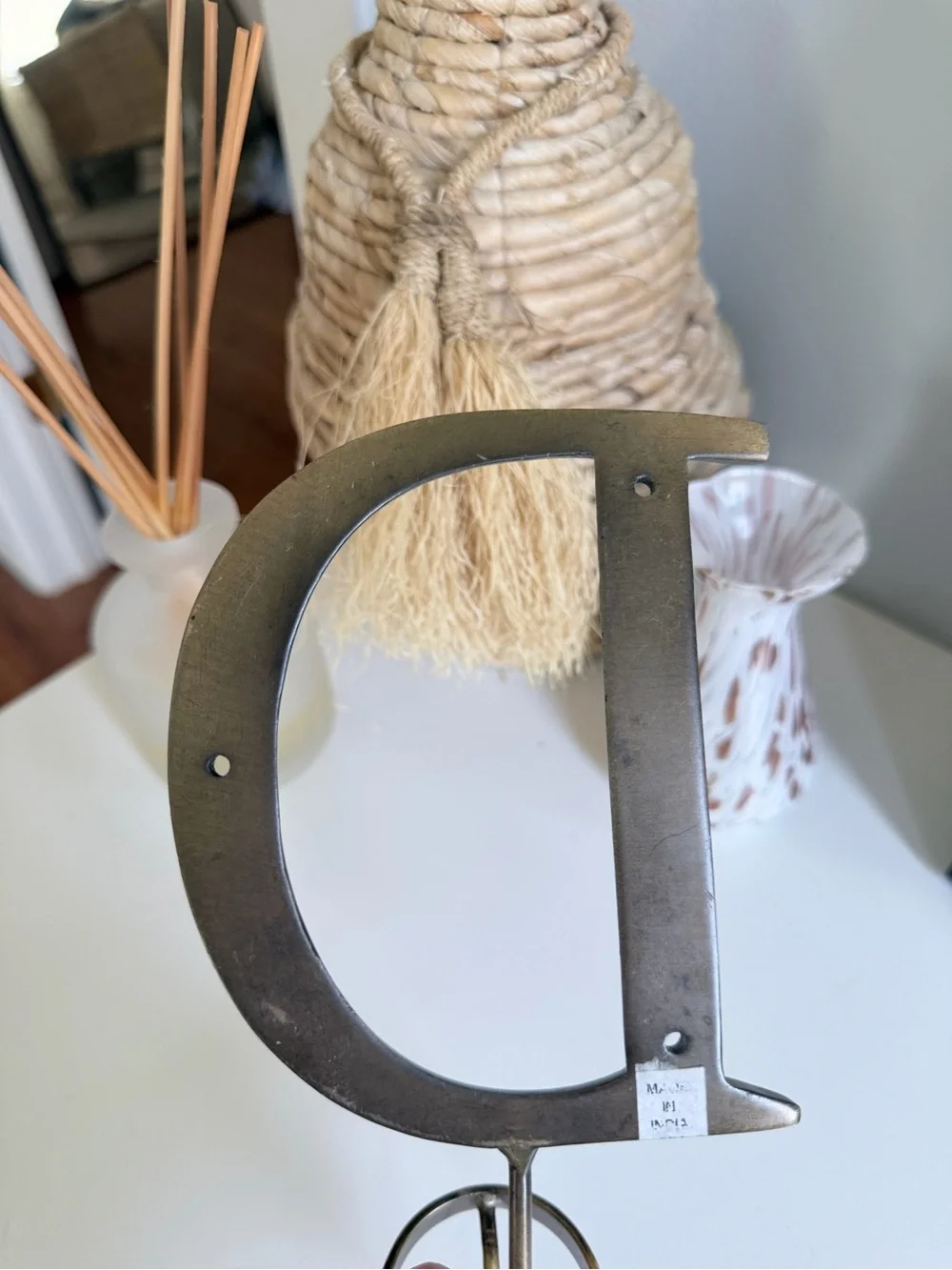 Anthropologie brass letter